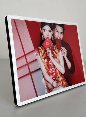 大韩水烤瓷晶摆台洗片照做成相框作定制摆件婚纱照制XK001相片放