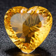 源头直供捡漏价 24.95克拉心形黄晶裸石戒面火彩好 支持私人定制