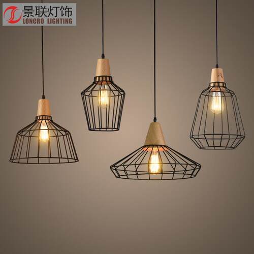 【】北欧复古工业风吊灯创意酒吧台灯服装店餐厅烤肉店铺极简