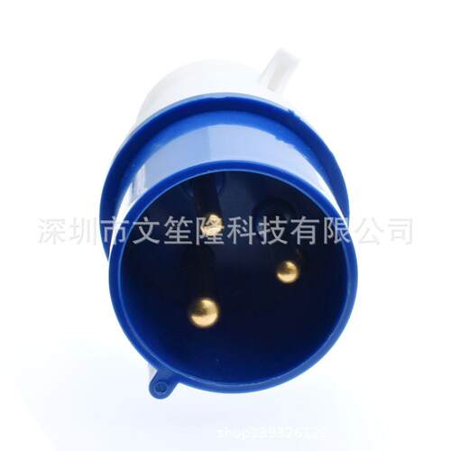 IEC309 316P6公头16A转C19母座2米1.5平方工业三插头转品字电源线