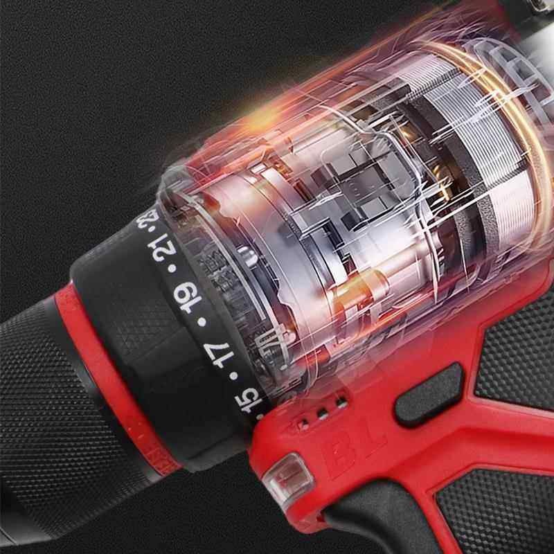 无刷锂电手电钻带敲击冲击钻小钢炮家用充电式多功能家用打孔电动