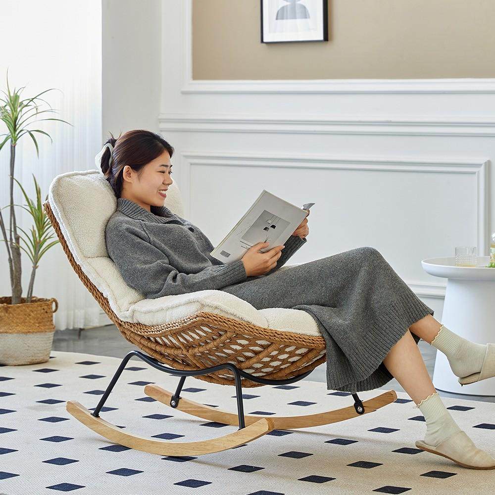 n~懒人摇摇椅家用龙虾椅藤编椅户外休闲客厅单人椅沙发摇椅大人躺,住宅家具,摇椅,淘宝优惠券,粉丝福利购,淘宝优惠卷