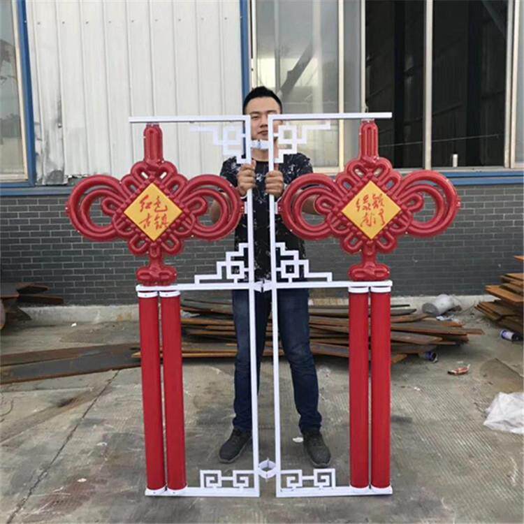 户外LED中国结 太阳能路灯杆装饰挂件 道路景观加字中国灯