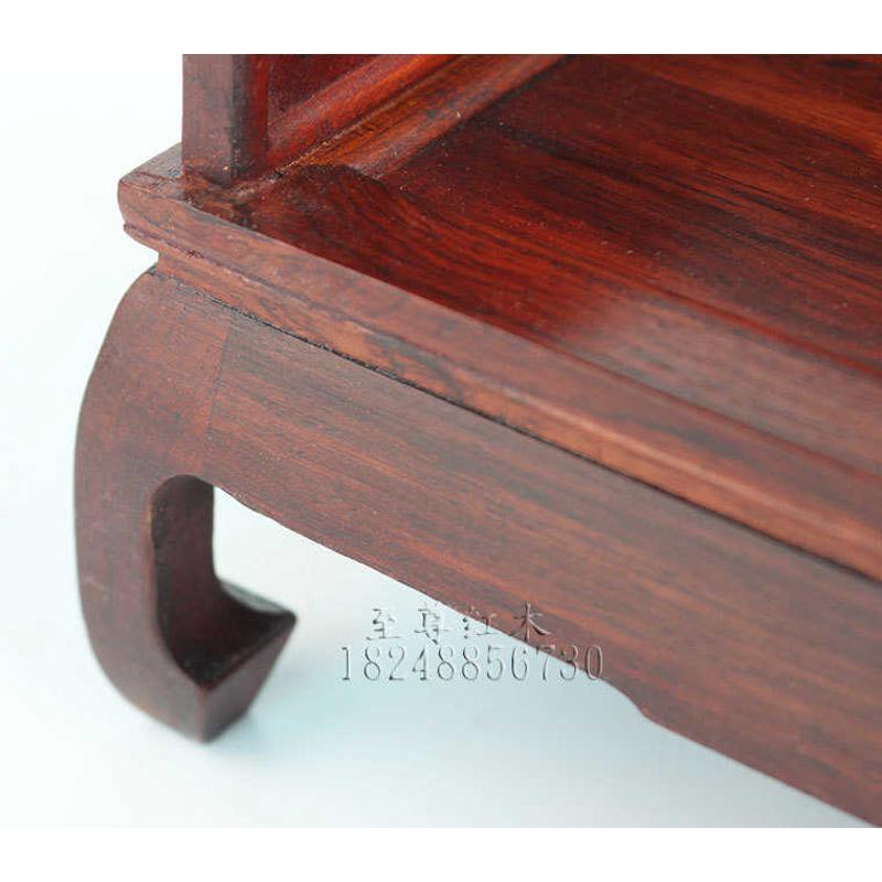 红木家具模型 红酸枝微缩家具 微型家具木质摆件浮雕罗汉床批发
