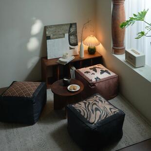 中古风坐团墩懒人发蒲榻榻米坐垫美沙式沙厚脚踏可拆洗发坐墩矮凳