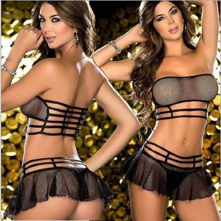 bottom and top swimsuit sexy bikini hollow mesh lingerie