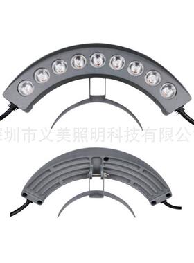 义美照明凉亭月牙瓦面投射瓦片灯古建筑LED瓦楞灯户外3W6W月亮灯