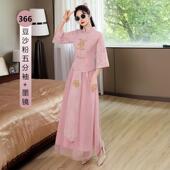 高档式 旗袍中国结婚姐中妹团伴瘦娘裙显高级秀禾 伴娘服2风025新款