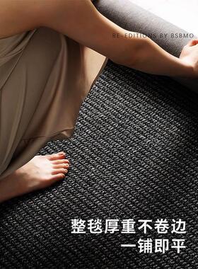 客厅地毯卧室丙纶凤梨圈防水黑灰色免打理矽藻丝现代耐脏高级轻奢