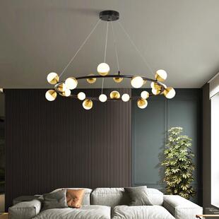 北欧餐厅灯现代简约创意设计师个性 轻奢led长条魔豆分子客厅大灯