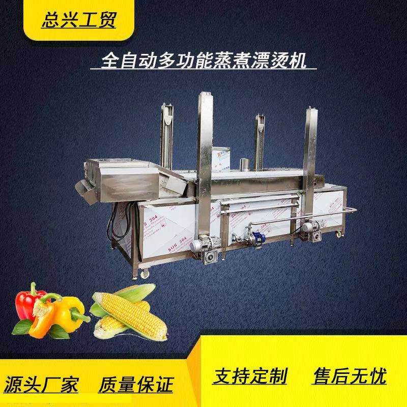 供应竹笋全自动蒸煮漂烫机 土豆粉杀青冷却线 多功能辣椒漂烫机