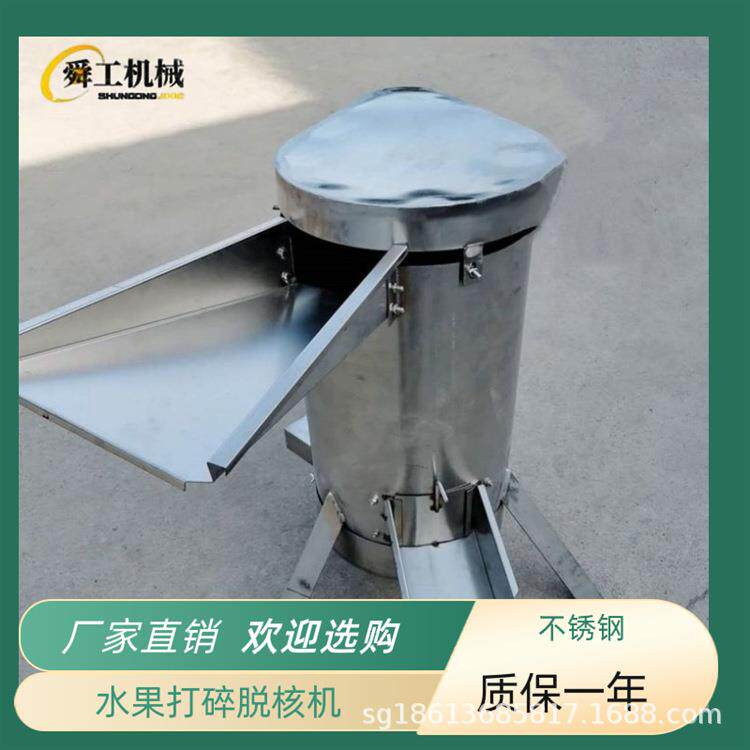 水果粉碎自动去核机 不锈钢大型果蔬脱核机 樱桃青梅打碎去核设备