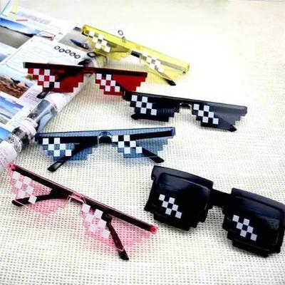 Mosaic Sunglasses Pixel Black glasses Cool Jokes Funny Toys