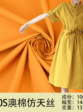 现代高品质无色纱40S澳棉仿天丝府绸133*100平纹全棉面料厂家直供