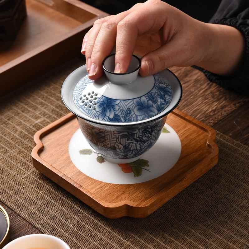 重竹茶壶垫壶承中茶座茶壶架盖RGX隔碗垫式壶托养壶干泡台柿子垫