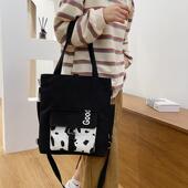 牛奶纹斜挎包 帆布单肩包三用简约大容量双肩包时尚 春夏季 新款