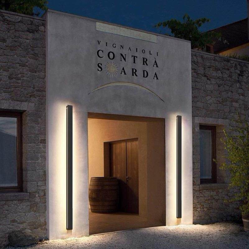 户外长条壁灯墙灯楼梯室外防水现代庭院极简创意走廊简约外墙别墅