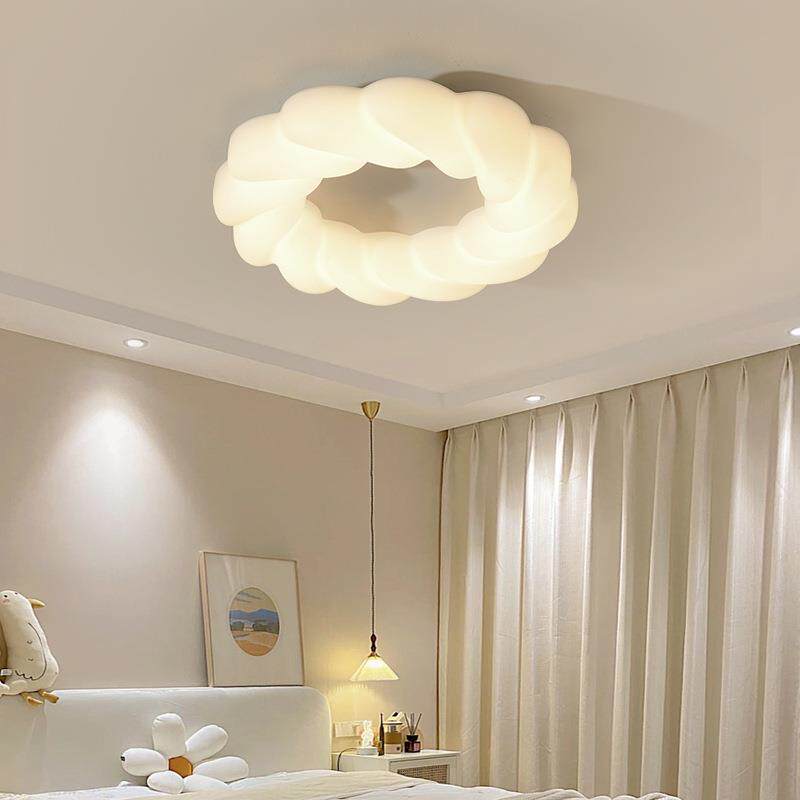 卧CPL室吊灯温漫简约现代2025馨年新款花奶油风高亮网红朵浪餐厅