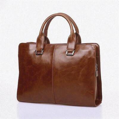 briefcase men hand bag tote business leather handbag公文包男