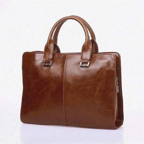 briefcase men hand bag tote business leather handbag公文包男