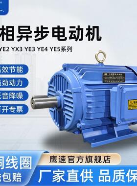 全铜线YE3-112M-44WY112M-8极1.5w立卧式三相异步电动机B380V