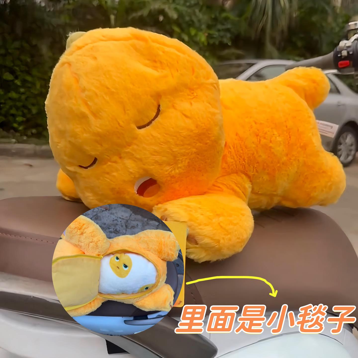 毯子抱枕二合一毛绒公仔玩偶奶龙趴趴生日礼物女生大号午睡毛毯