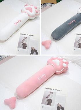 HKI女生睡床觉专用猫爪长条抱头可爱床上侧睡孕枕妇夹腿拆可洗头