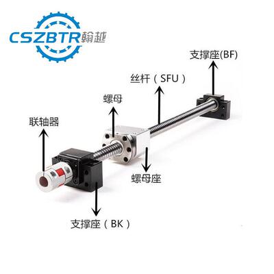 翰越C3/C5研磨丝杆滚珠丝杆机床专用双螺母DFU1605 DFU2505
