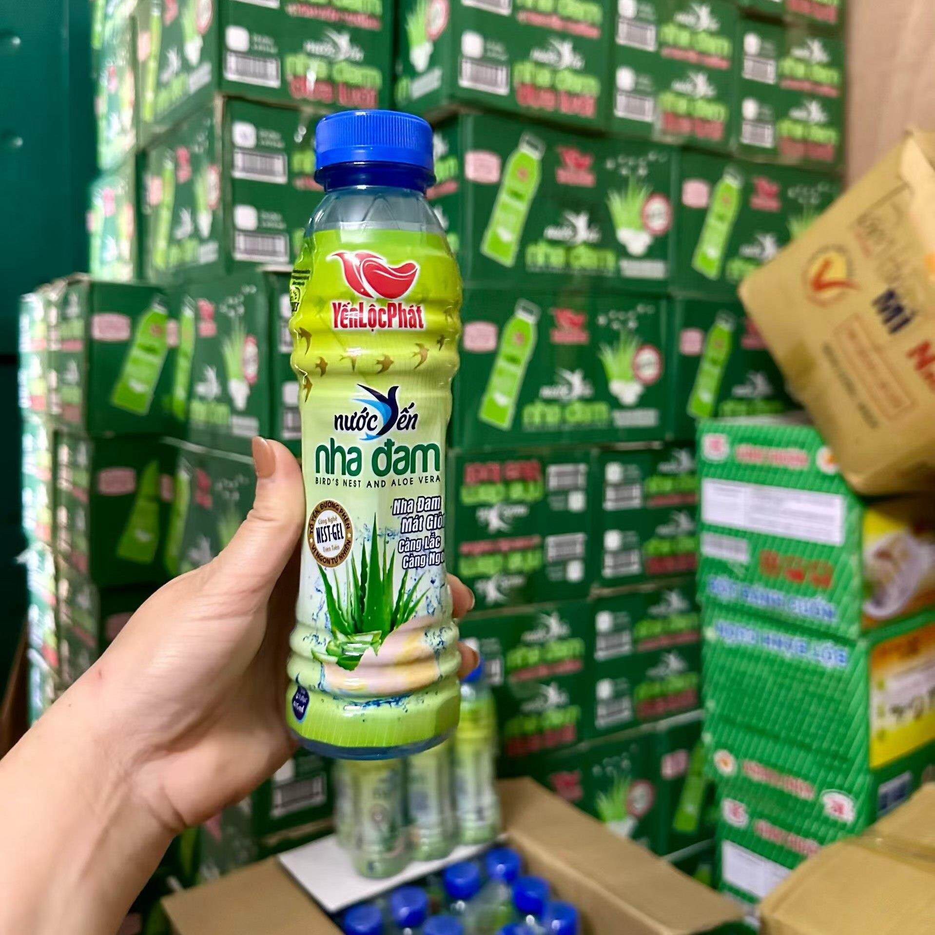 越南Yen Loc Phat nha dam芦荟味饮料清爽解渴1vi x 6chai*415ml