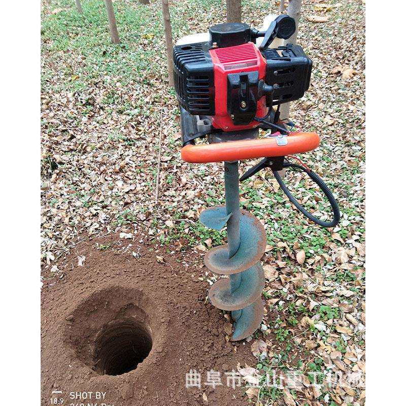 新款植树机器汽油植树挖坑机新款双人手提挖坑机