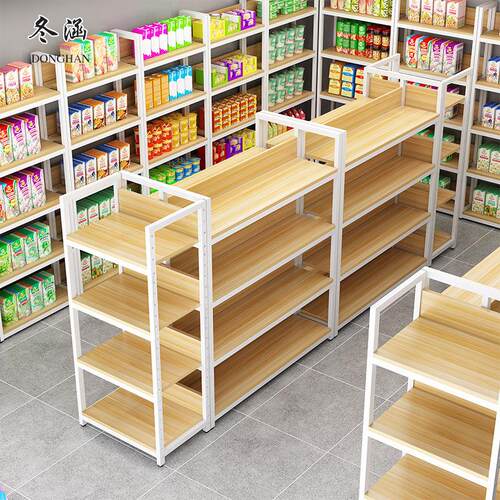 多层超市展示货架便利店双面中岛柜零食母婴药店多层置物架
