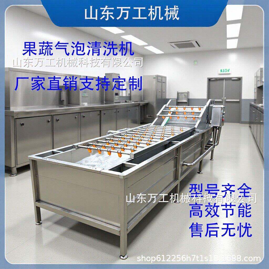 商用气泡果蔬清洗机304叶菜小龙虾土豆莲藕毛滚清洗去皮根茎去泥