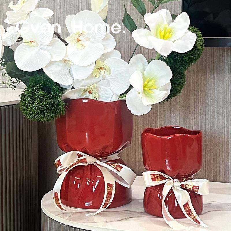 高级感小花瓶插花家居花器花插装饰电视柜复古风ins风储水轻奢,家居饰品,花瓶,淘宝优惠券,粉丝福利购,淘宝优惠卷