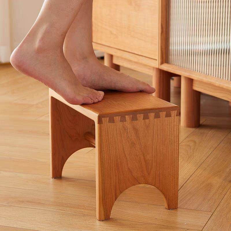 现实小板凳复古款樱木儿童凳子客厅小代型方凳美澜居55矮木凳小凳