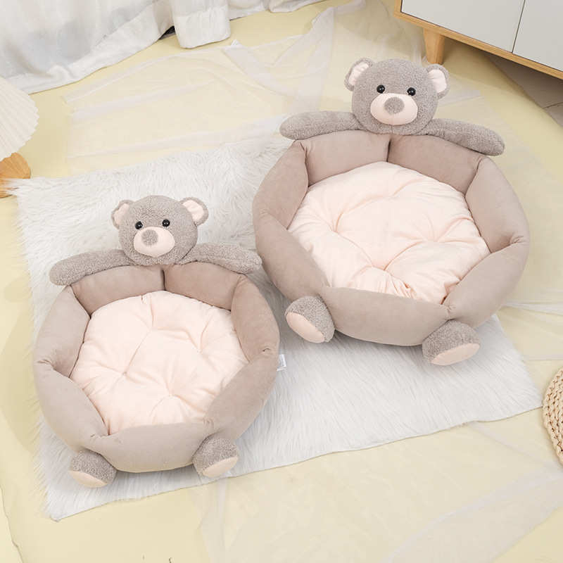 新款可爱卡通狗窝四季保暖泰迪金毛中小型宠物窝狗垫猫窝厂家直销