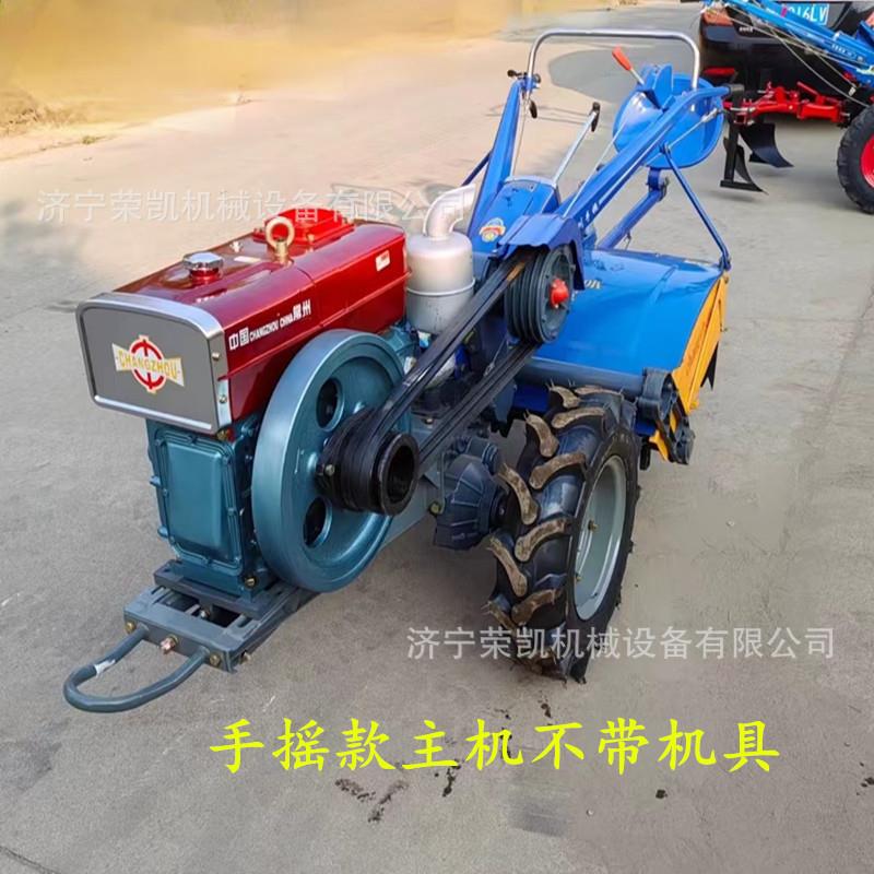 1匹拉行盘走圆犁手扶拖拉机旋耕犁8地播种拖机电启动1AVH5马力柴
