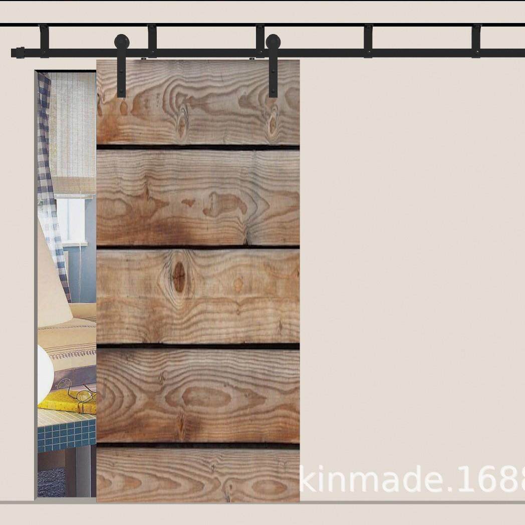 MM-23L顶装轨道移门室内门厨房门玻璃美式滑轮吊轨不锈钢五金配件