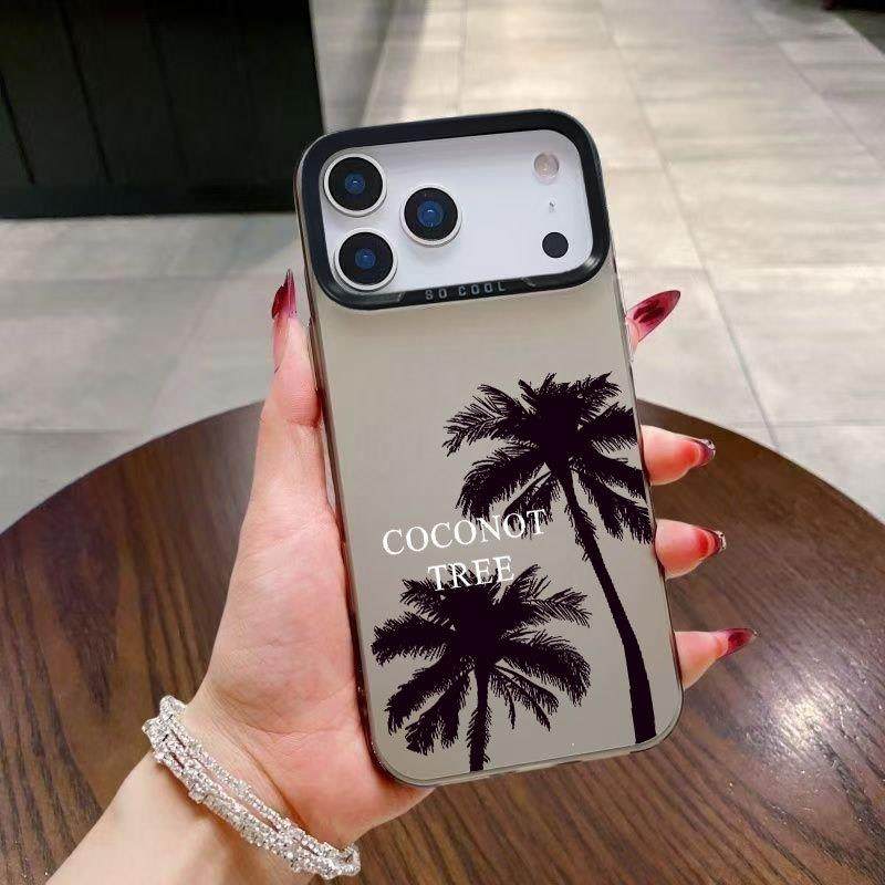 适用于超火手机壳17promax保护壳新品苹果12手机壳剪影椰树苹果16pro手机壳iphone17promax15潮流14小众13,3C数码配件,手机保护套/壳,淘宝优惠券,粉丝福利购,淘宝优惠卷