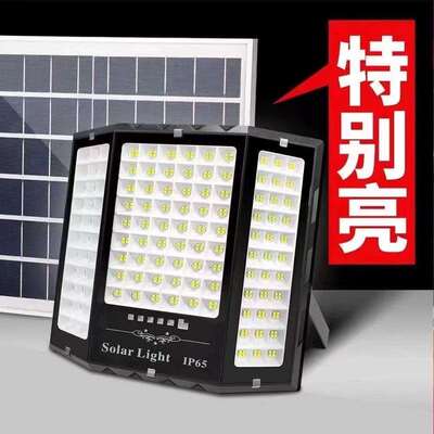 新家款太阳能投灯超00000011广角三面发外光庭院光LED照明户防水