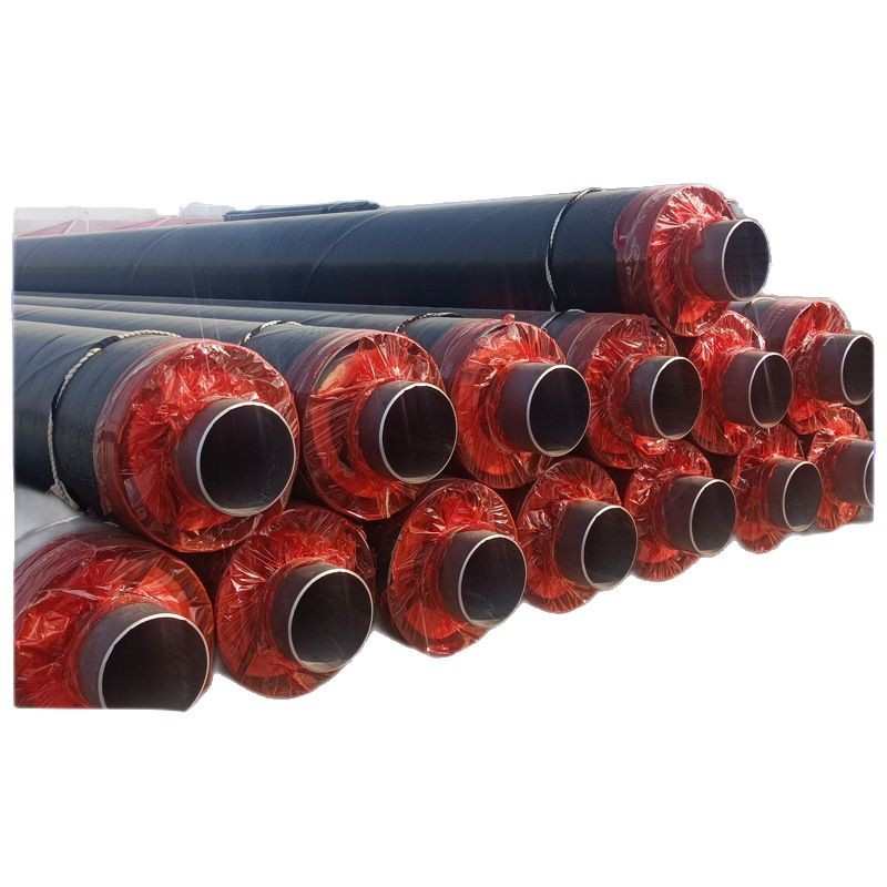 钢套钢蒸汽保温管道预制直埋热力工程聚氨酯复合保温钢管厂家