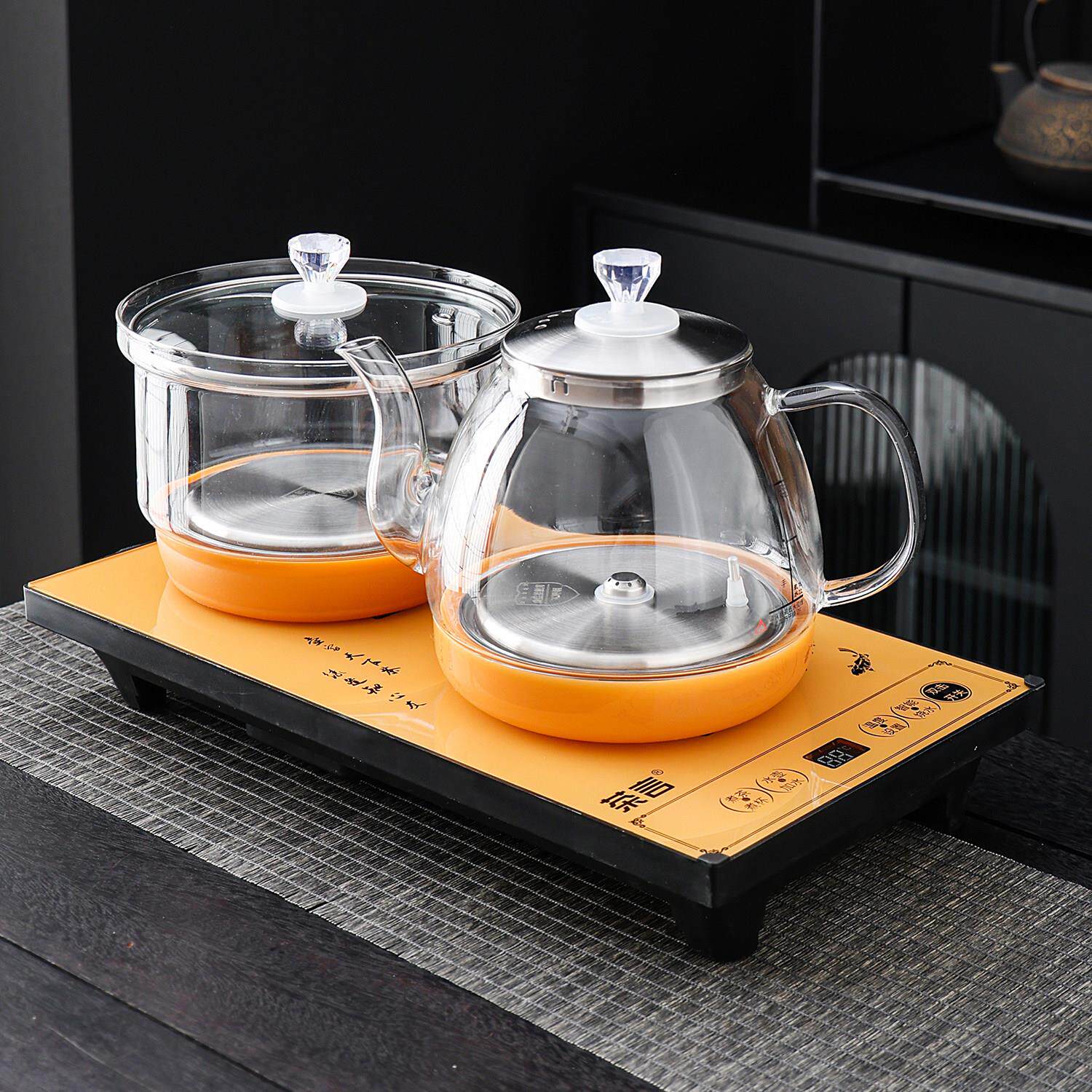 茶言全自动底部上水电热烧水壶泡茶专用茶台一体功夫茶具电磁炉