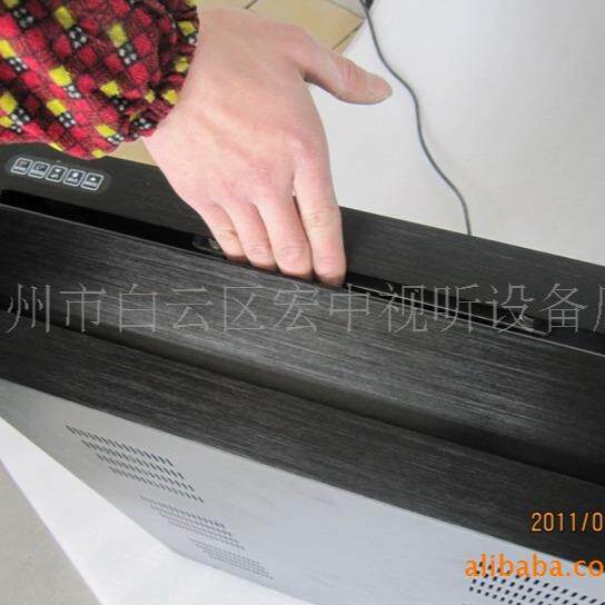 厂家供应 19寸 防夹手液晶屏升降器 显示器升降器 会议桌面升降器