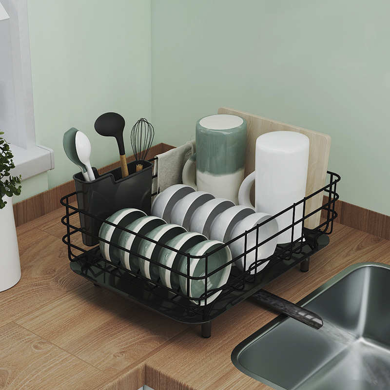家用碗碟架餐具收纳晾碗储物不锈钢收纳架碟勺沥水碗架厨房置物架