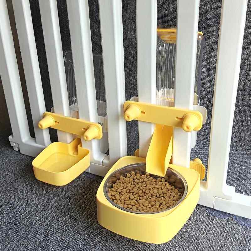 狗狗挂式饮水机猫咪喝水碗自动喂 食器粗细笼双用悬挂水壶宠物用