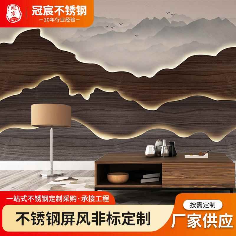 新中式徽派马头墙江南水乡壁纸古建筑茶室火锅饭店背景墙纸浮雕