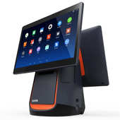 双屏商商用t2茶店触摸屏一体机机奶收银米外贸餐饮餐sunmi智能点