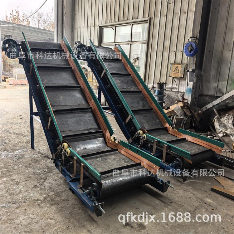 带宽1米黑色橡胶人字形防滑皮带输送机XWZF 8米长爬坡输送机视频