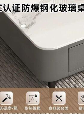 软包视柜客ZZJ厅家用小户型2轻02电5代现简约奢茶桌落地茶几组合