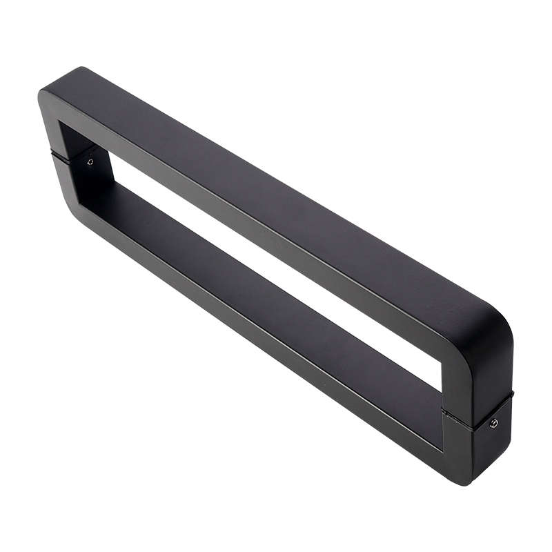 圆角加厚钢化玻璃门把手无指纹无框门金色不锈钢黑色对装大门拉手