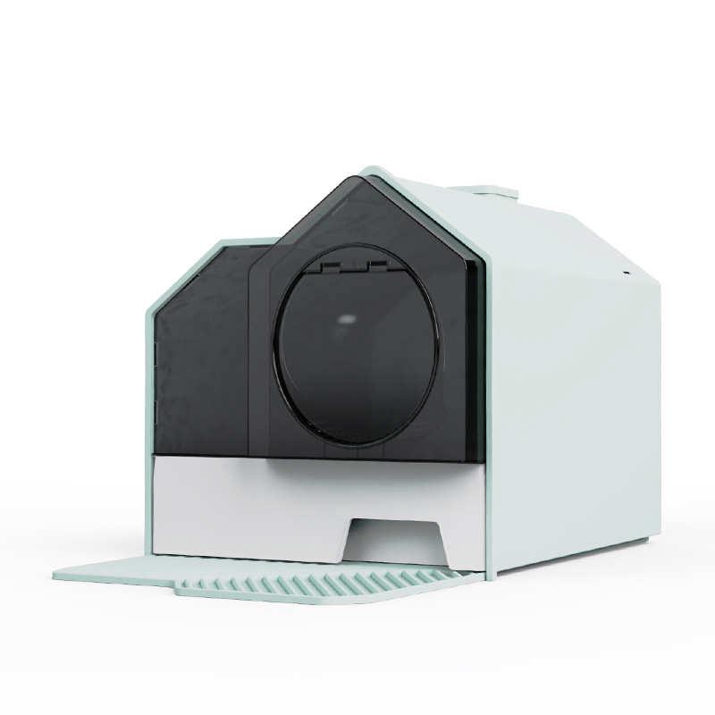 猫砂盆厂家批发猫砂铲萌尾除臭烟囱全封闭抽屉式很大号厕所用品